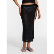 Crochet Knit Skirt with Side Tie, Women's