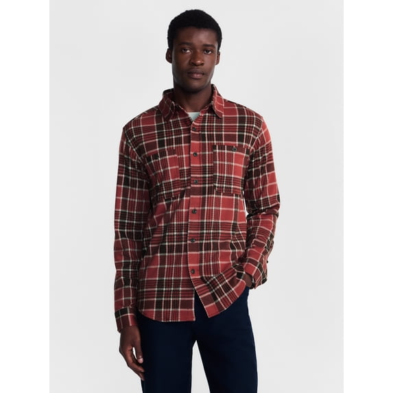 George Men's Knit Overshirt with Long Sleeves, Sizes XS-4XLT