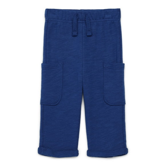 Baby Boy Slub French Terry Cloth Cargo Pants, 0M-24M