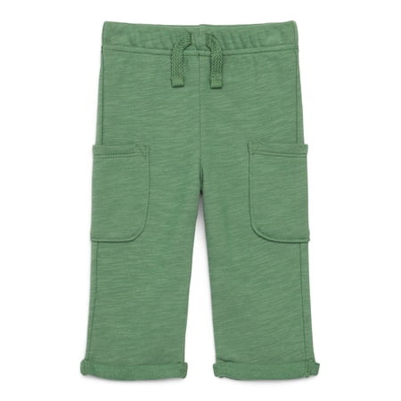 Garanimals Baby Boy Slub French Terry Cloth Cargo Pants, 0M-24M