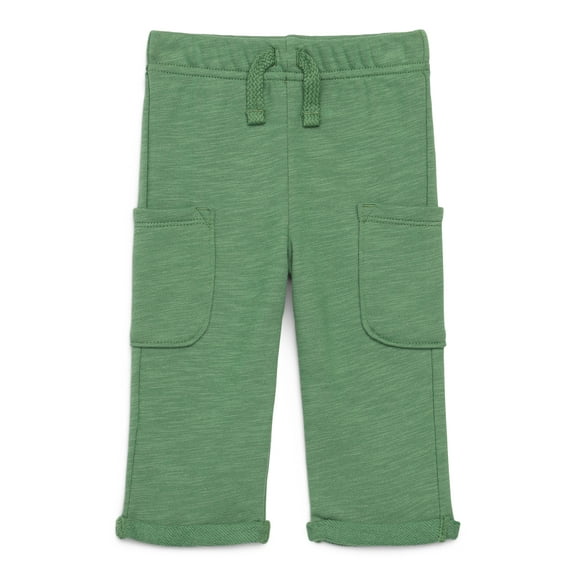 Garanimals Baby Boy Slub French Terry Cloth Cargo Pants, 0M-24M