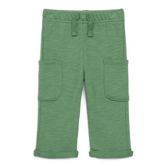 Garanimals Baby Boy Slub French Terry Cloth Cargo Pants, 0M-24M