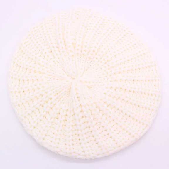 KNITTED CABLE KNIT FASHION BERET