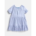 thumbnail image 1 of Wonder Nation Girls Tiered Dress with Short Sleeves, Sizes XS-XXL, 1 of 3