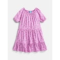thumbnail image 1 of Wonder Nation Girls Tiered Dress with Short Sleeves, Sizes XS-XXL, 1 of 3