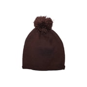 KNITTED WINTER BEANIE CAP - Brown