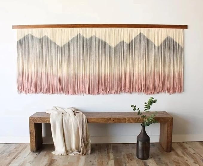 KNITTWORLD Large macrame wall hanging, woven wall hanging modern boho