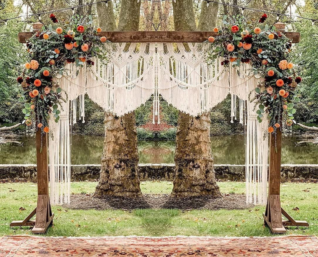 KNITTWORLD Wedding- Woven Decoration Arch Backdrop Macramé Wall Art ...