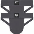thumbnail image 1 of KNK Organic Cotton Jockstrap Gym Supporter – 3” Waistband, Soft & Durable, Grey L, 1 of 5