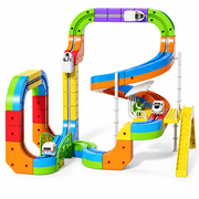 KNMDU 113-Piece Electric Train Set, ABS Gravity-Defying 3D Infinity Building Block Track Toy for Kids Ages 3-8