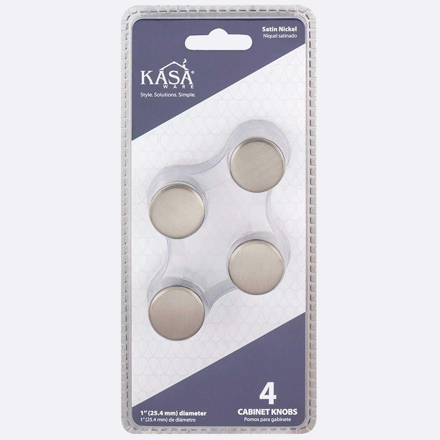 Kasa Smart Door Knob Satin Nickel - Metal, Silver - 4 Pack, 1 1/4 In