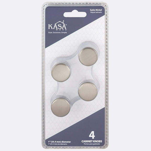 KNOB Satin Nickel 1 1/4IN 4PK