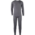 thumbnail image 1 of KNOCKER Men's Soft Fleece Thermal Underwear Set Charcoal, 1 of 3