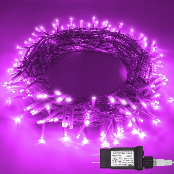 KNONEW Christmas LED String Light 30 Pack, 66ft 200 LED 8 Modes, LED Fairy String Lights Outdoor Indoor Decor Ideal for Christmas Halloween Holiday Theme Party Tree Decorations (Crystal Purple)