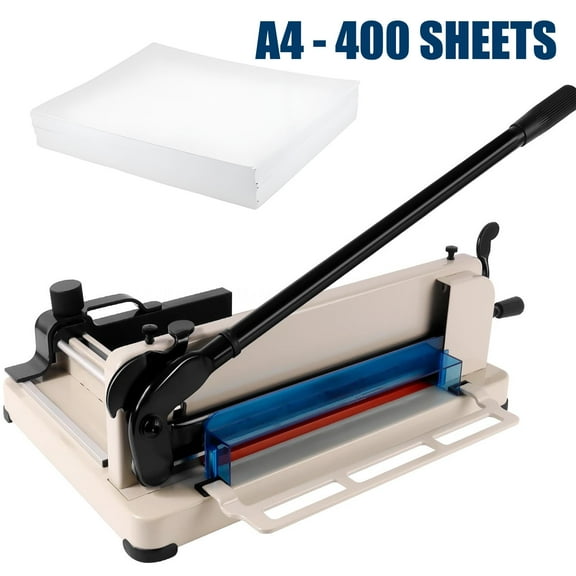 KNOPT Heavy-Duty Guillotine Paper Cutter, 12 inch Safety Lock Ergonomic Handle Paper Cutter, Trimmers Cards Leather for Office Home