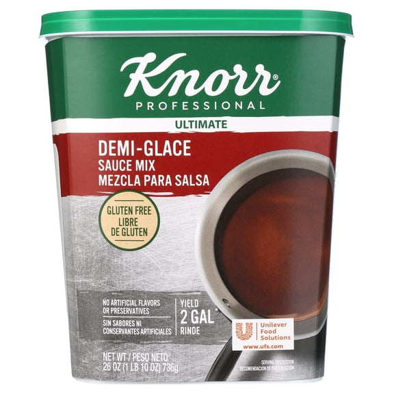 KNORR PROFESSIONAL ULTIMATE DEMI-GLACE SAUCE MIX GLUTEN FREE, (1) 26 OZ