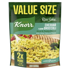 Knorr Rice Sides Value Size Cheddar Broccoli Rice For a Tasty Rice Side Dish No Artificial Flavors or Preservatives 11.6 oz