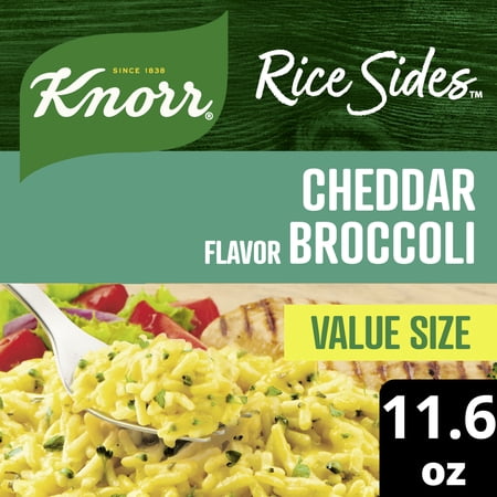 Knorr Rice Sides Value Size Cheddar Broccoli Rice For a Tasty Rice Side Dish No Artificial Flavors or Preservatives 11.6 oz