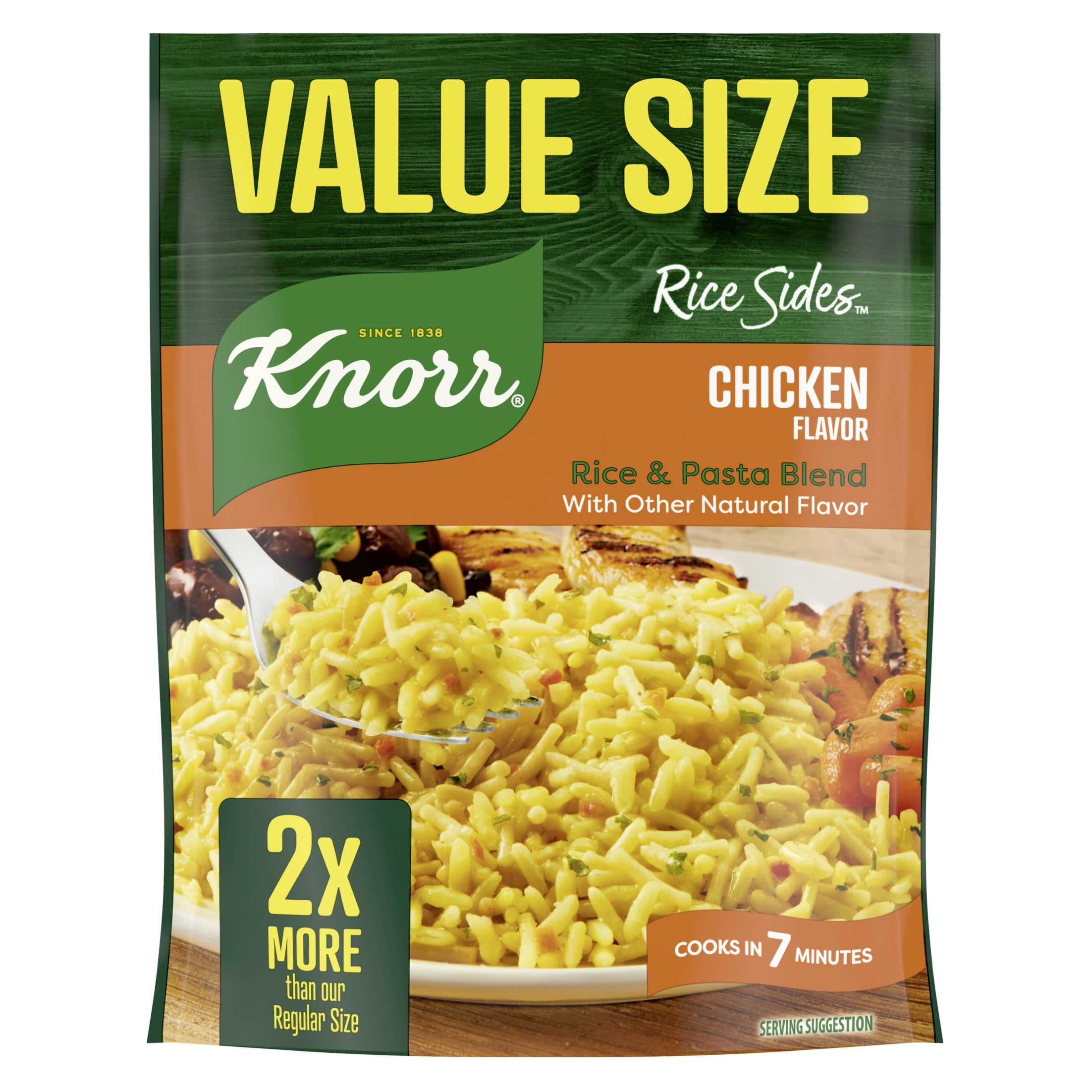 Knorr Rice Sides Chicken Value Size Tasty Rice Side Dish No Artificial Flavors or Preservatives 11.5 oz