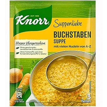 KNORR S.L. Buchstaben Suppe (Noodle Alphabet Letter Soup) 82g