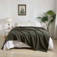 thumbnail image 1 of Cozy Haven Luxury Knot Chenille Bed Blanket, Mulled Basil, Full/Queen Size, 90 x 90 in, 1 of 8