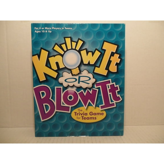 KNOW IT or BLOW IT the trivia game for teams (2013 Patch) Brand New!