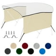 thumbnail image 1 of KNOX 3 Bow Bimini Top Sidewalls for KNOX Bimini Tops for Boats, 900D Solid Canvas Side Blocks with Adjustable Straps, Stainless Steel Mounting Hardware, 60"L x 26"H, Sand, 1 of 6