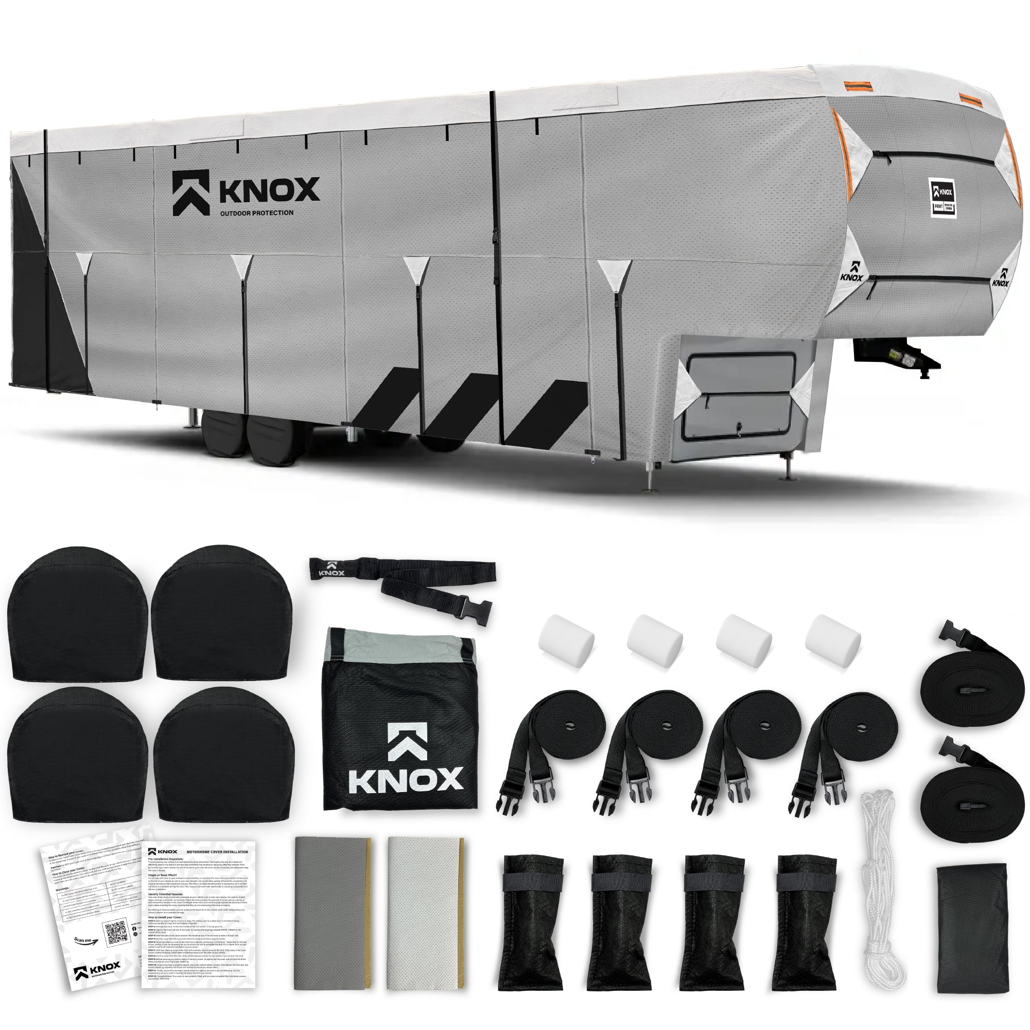 KNOX 3rd Gen Fifth Wheel RV Cover, AntiTear 7 Layer APEX Fabric, Fits