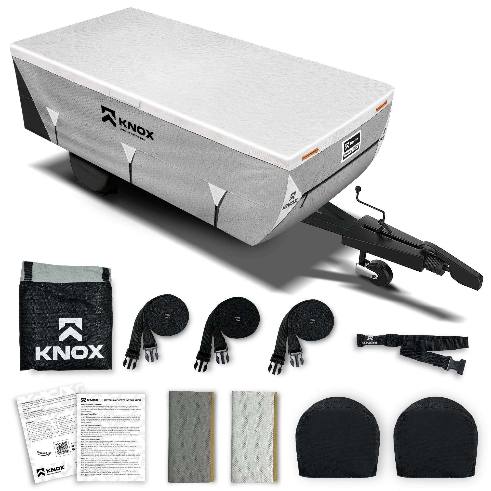 KNOX 2nd Gen Pop up Folding Camper Cover, Anti-Tear APEX Fabric, Fits ...