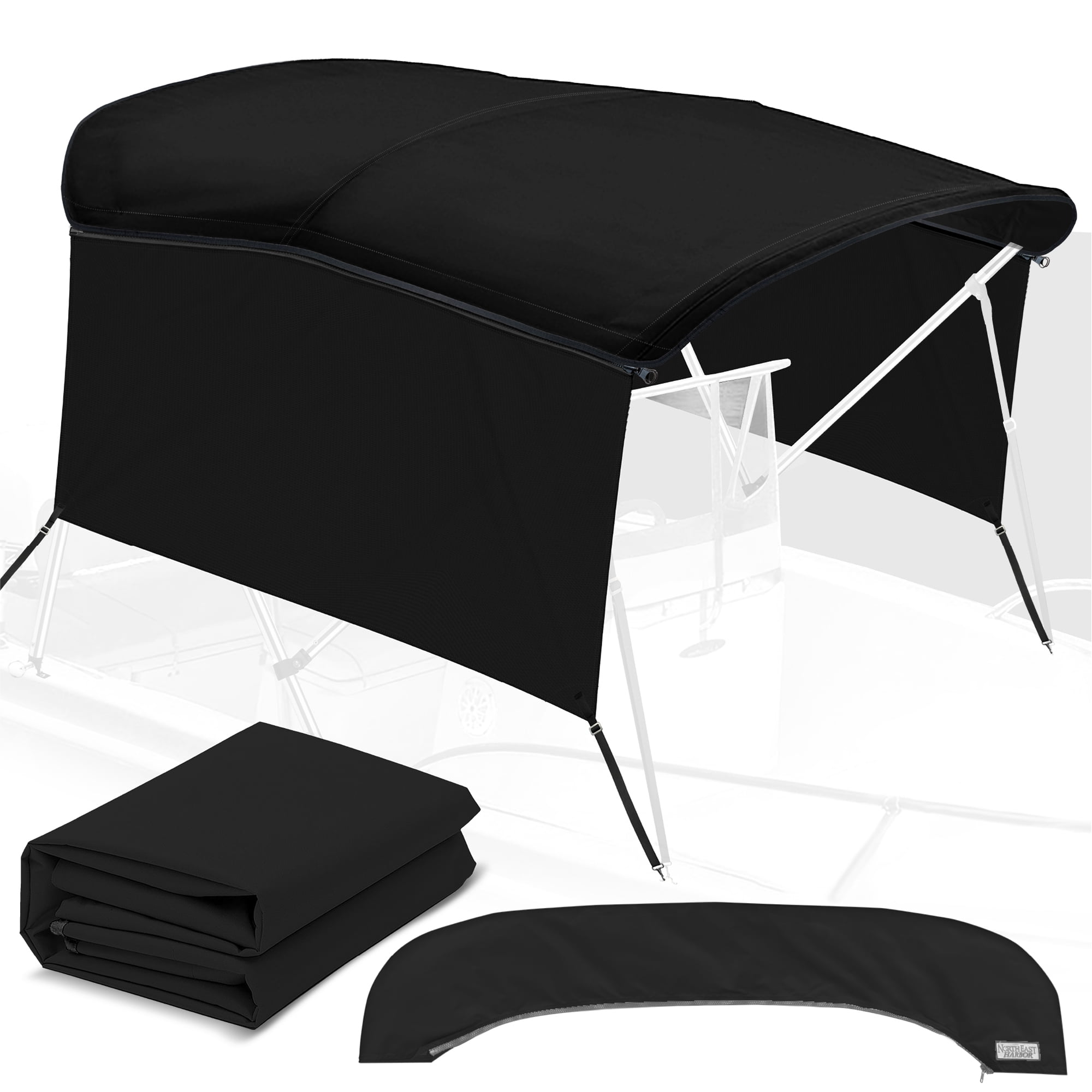 KNOX 4Bow Bimini Top Universal Replacement Canvas Cover with Side