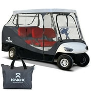 KNOX 4 Person Golf Cart Enclosure 79" Long Roof, 600D Portable Transparent Driving Golf Cart Cover Storage, Golf Cart Accessories, Compatible with EZGO TXT/RXV, Yamaha, Club Car DS Precedent