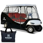 KNOX 4 Person Golf Cart Enclosure 79" Long Roof, 600D Portable Transparent Driving Golf Cart Cover Storage, Golf Cart Accessories, Compatible with EZGO TXT/RXV, Yamaha, Club Car DS Precedent