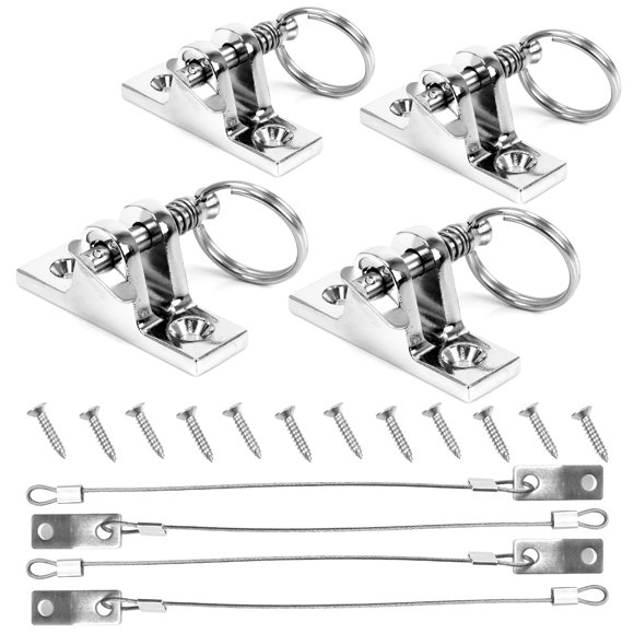 Lot De 4 Goupilles Rapides En Acier Inox 3/16 - Pour Bimini Top Et Marine - Neuf