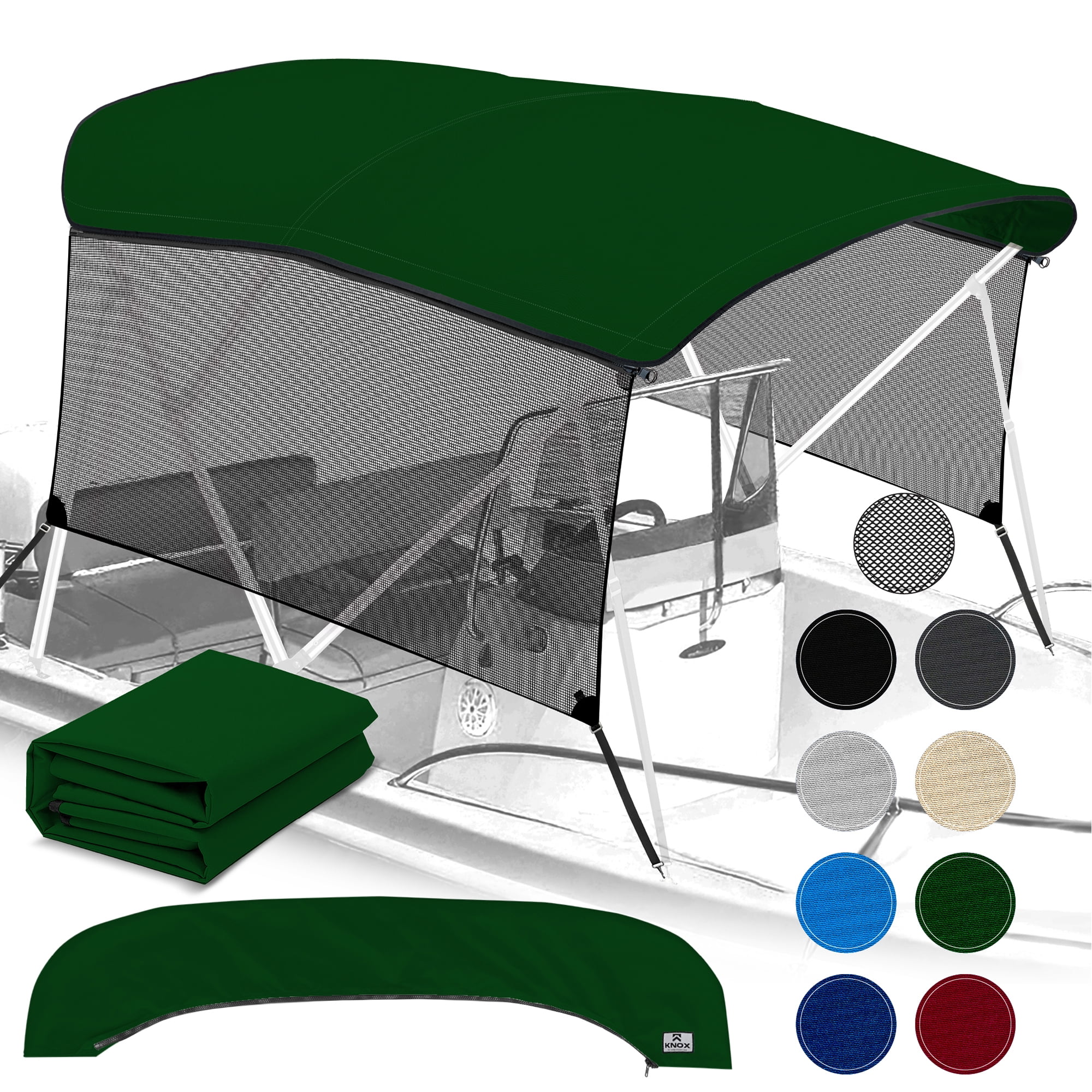 KNOX Universal 3 Bow Bimini Top Replacement Canvas & Detachable