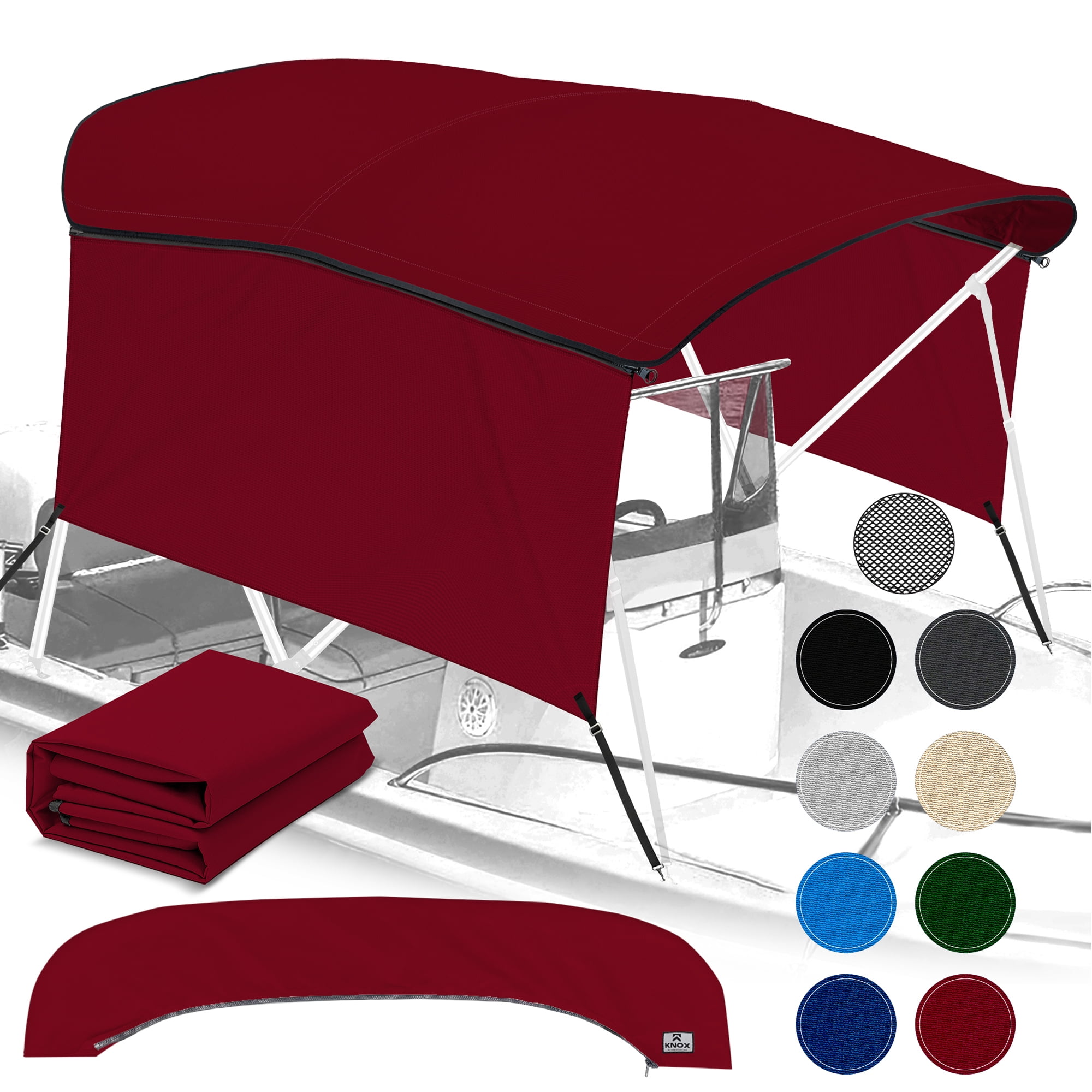 KNOX Universal 3 Bow Bimini Top Replacement Canvas & Detachable