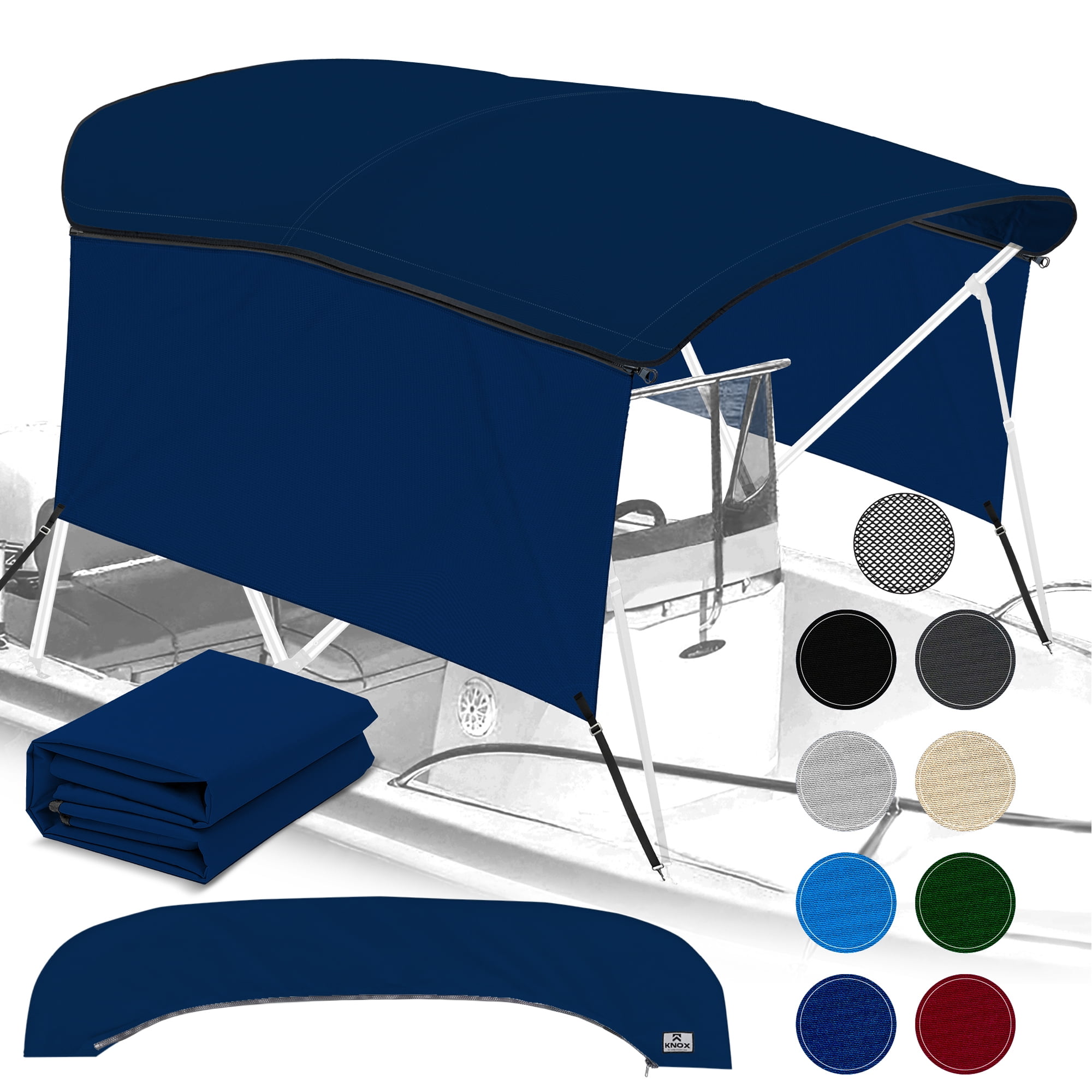 KNOX Universal 3 Bow Bimini Top Replacement Canvas & Detachable