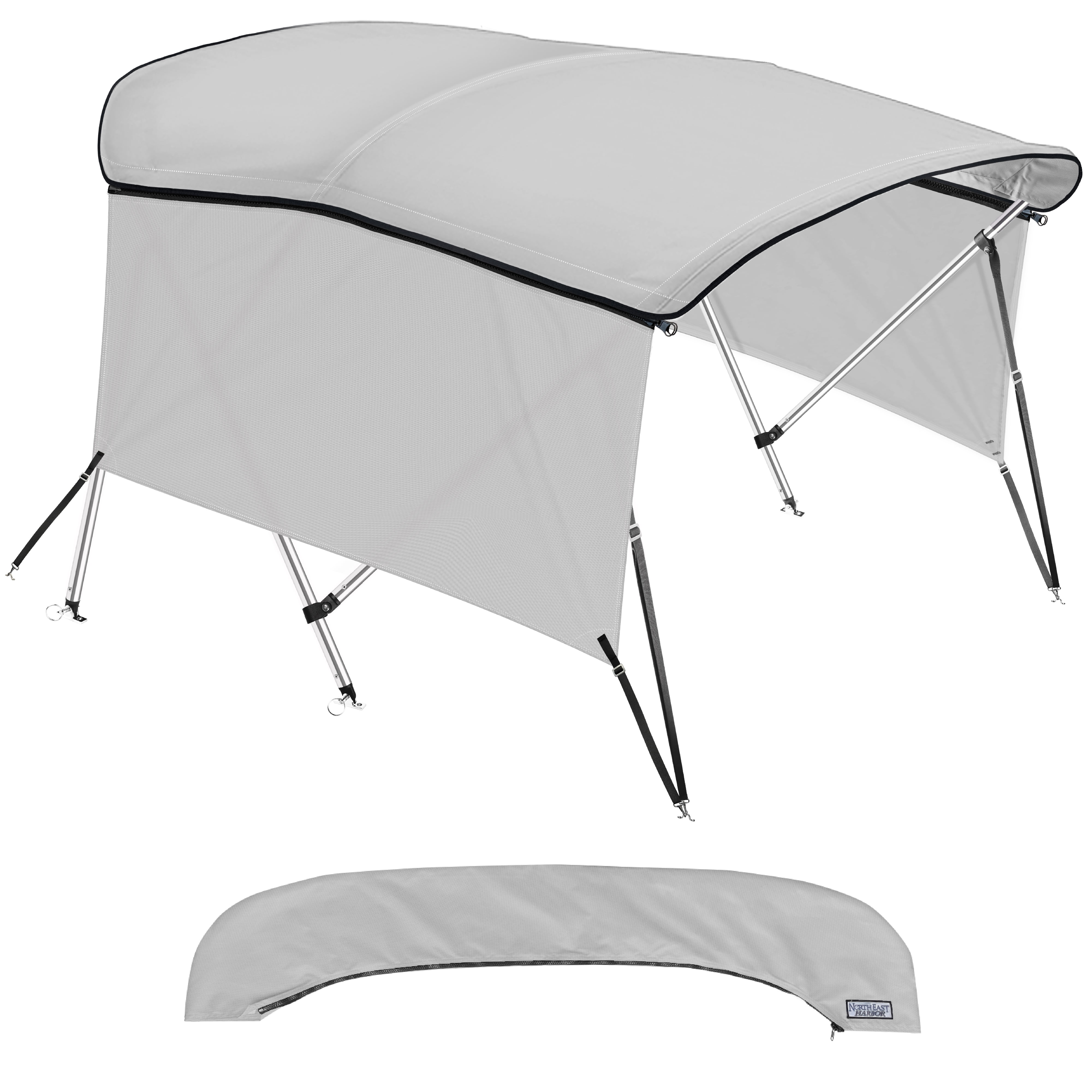 KNOX Universal 3Bow Bimini Tops for Boats Cover Side Walls, Support
