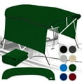thumbnail image 1 of KNOX Universal 4 Bow Bimini Top Replacement Canvas & Detachable Sidewalls with Storage Boot, 600D Marine Grade Sun Shade Boat Canopy with Solid Side Blocks, No Frame, 91-96"W, Hunter Green, 1 of 7