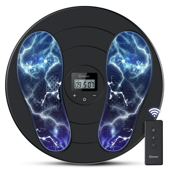 KNQZE Foot Massager with Pulse Technology, 10 Modes 20 Intensities, Wireless Remote, Ideal Gift for Parents, Black
