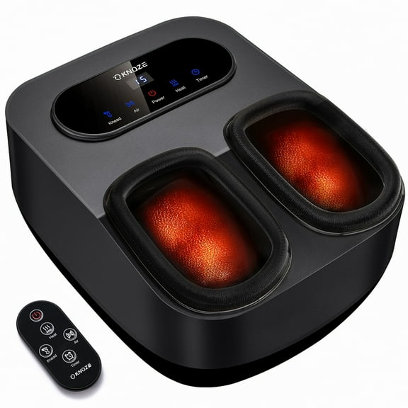 KNQZE Foot Massager with Heat and Remote, Shiatsu Deep Kneading Feet Massager, Fits Up to Men Size 12