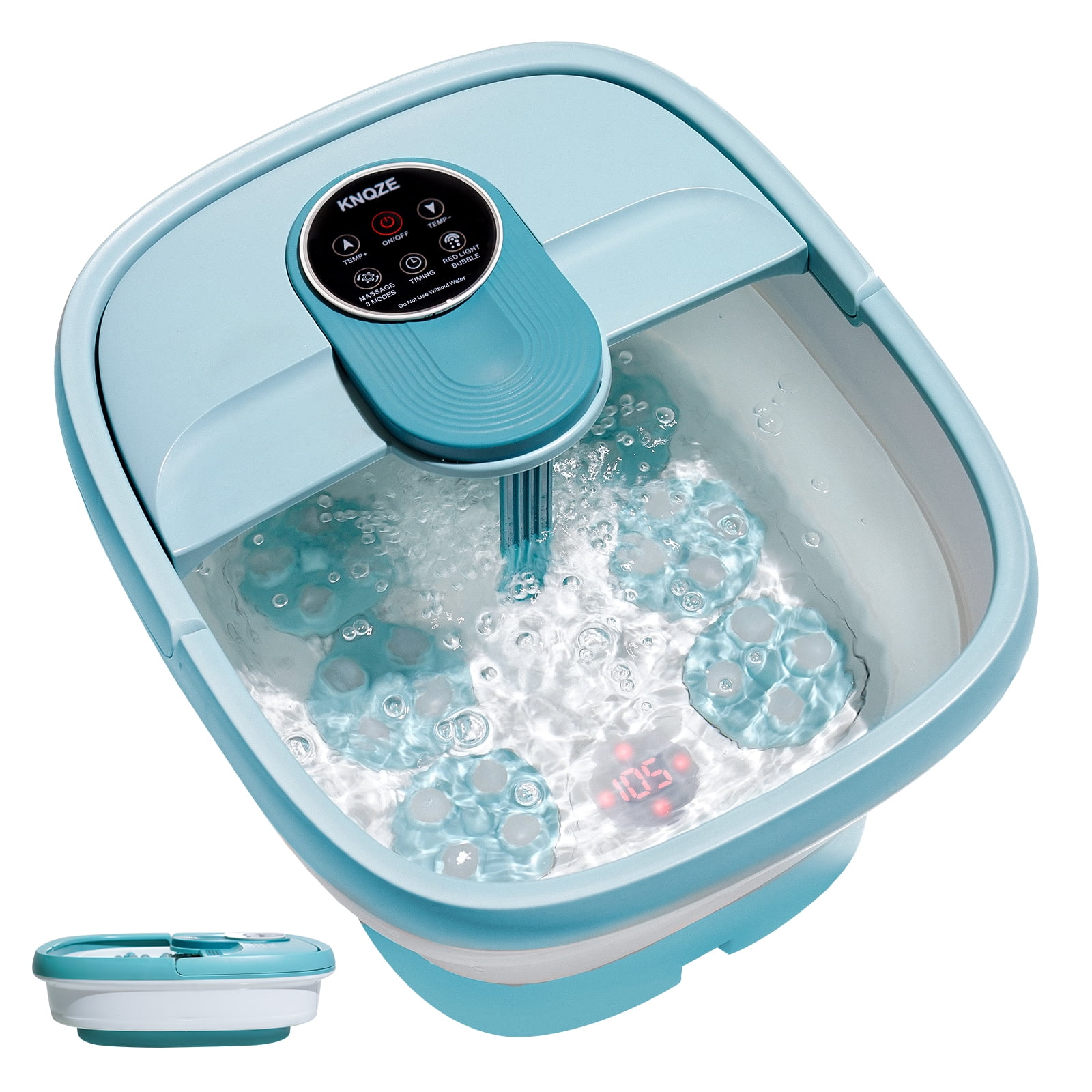 KNQZE Motorized Collapsible Foot Spa Bath Electric Foot Bath Massager
