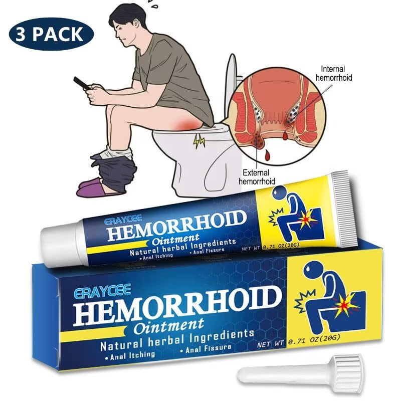 KNing 3PACK Hemorrhoid Herbal Cream Relieves Swelling Painless Itching