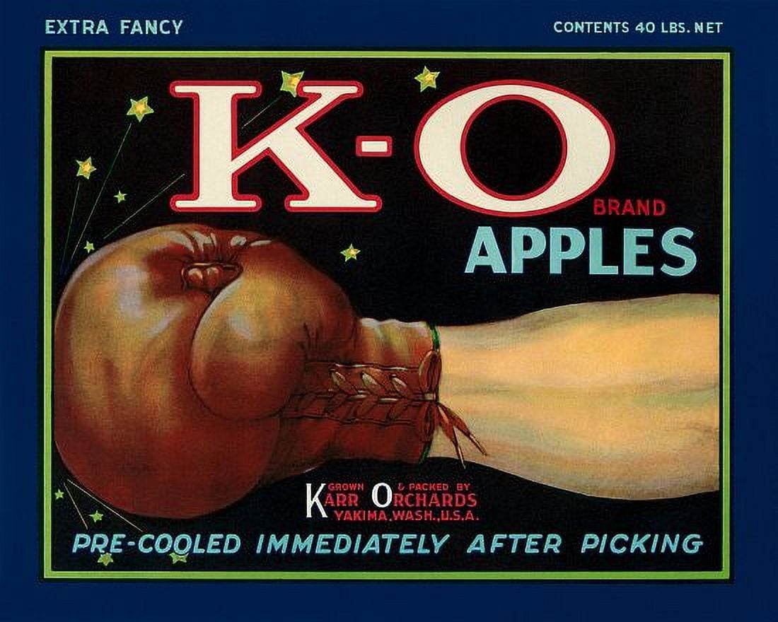 KO Brand Apples label Canvas Art - (36 x 54)