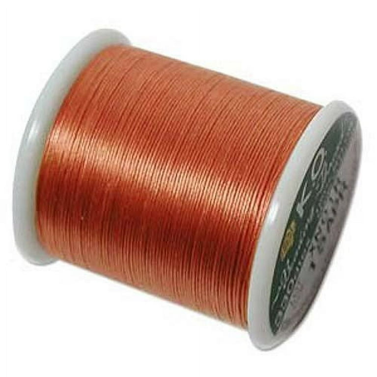 KO Nylon Beading Thread, Apricot Color, Japanese Pre-Waxed 100