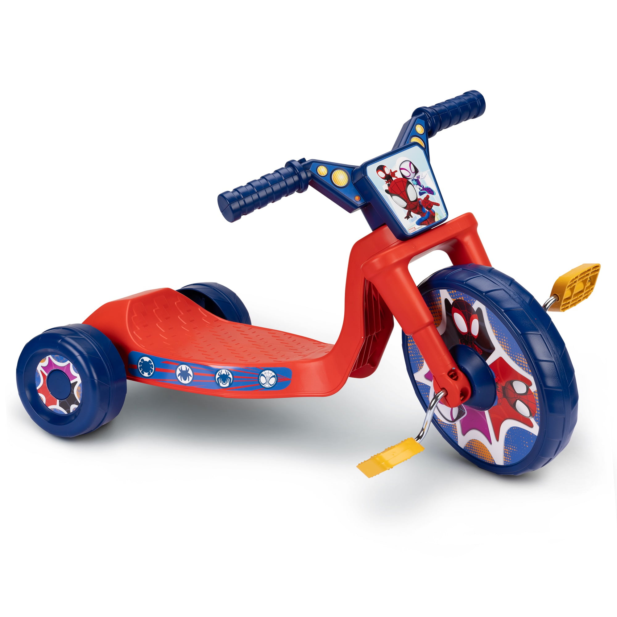 Fly Wheel Spider-Man Junior Cruiser Tricycle with 10 inch Front Wheel, Lights and Sounds