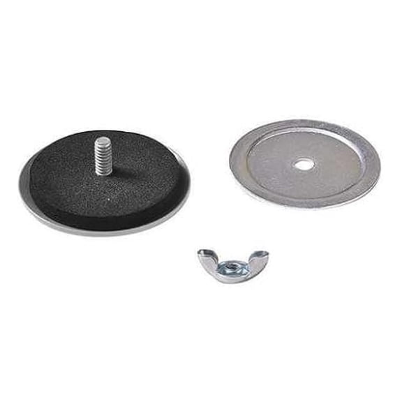 KO Seal 2 Inch Steel Hole Seal - Gasketed Oil Tight Cover Plate Kit - ANSI-61 Gray Finish - Weld Stud, Gasket, Back Plate & Wing Nut Included