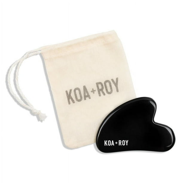 KOA+ROY Black Obsidian Face Gua Sha for face lift Massage
