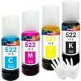 thumbnail image 1 of KOALA 522 Ink Refill Kit, 4 Bottles Ink, Replacement for Epn 522 Ink T522 T522520-S for ET-2720 ET-2800 ET-2803 ET-4700 (Black, Cyan, Magenta, Yellow) Non-OEM, 1 of 11