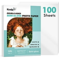 KOALA PAPER Double-Sided Semi-Gloss Inkjet/Laser Photo Paper, 8.5" x 11", 100 Sheets, 32LB, 120gsm