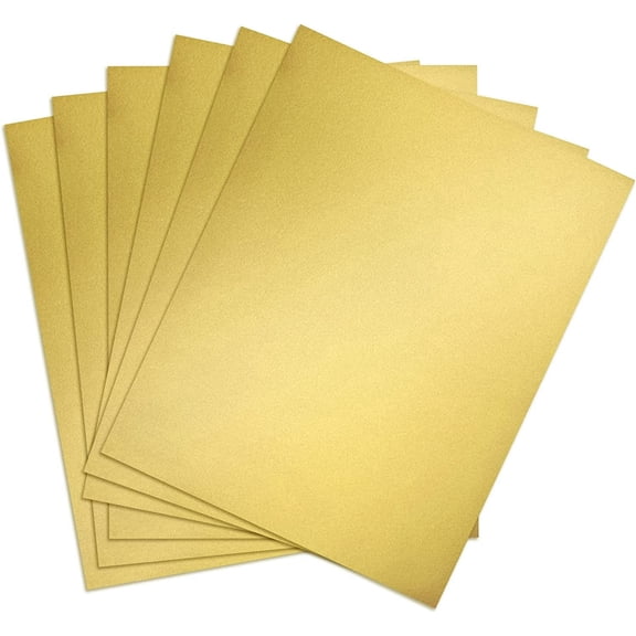 Koala Metallic Gold Sticker Paper for Inkjet and Laser Printers, 20 Sheets 8.5x11 Inch, Work with Cutting Machine